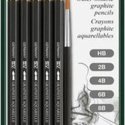 Faber-Castell Aquarelpotlood - Graphite - Set 5 Hardheden + Penseel - FC-117897