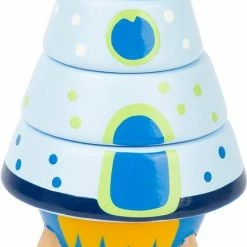 Small Foot Company Small Foot Stapelraket Space Hout Junior 15 Cm 5-delig