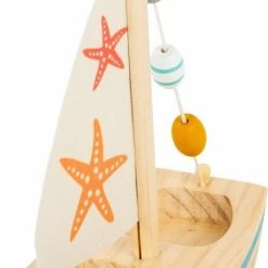Small Foot Company Small Foot Zeilbootje Zeester Junior 17 X 8,5 Cm Hout/textiel -Duurzamer-speelgoed Winkel 438x840
