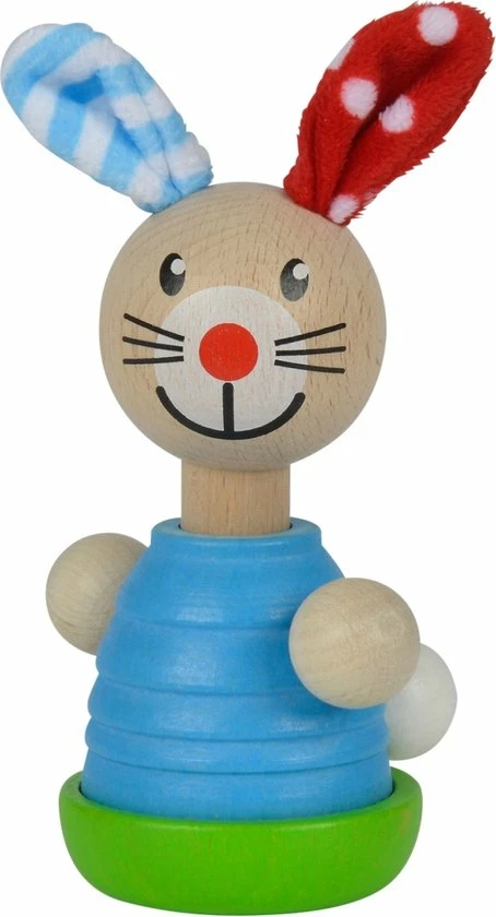 Eichhorn Baby Squeezer Konijn - Houten Rammelaar Met Geluid 1 Eichhorn Baby Squeezer Konijn - Houten Rammelaar Met Geluid