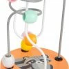 Small Foot Company Pastel Wasbeer Kralenspiraal - Houten Speelgoed Vanaf 1 Jaar
