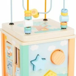 Small Foot Company Small Foot - Motor Activity Cube Pastel -Duurzamer-speelgoed Winkel 519x840