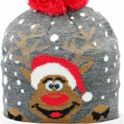 JAP Christmas JAP Kerstmuts - Kerst Beanie Voor Volwassenen En Kinderen - Rudolf - Let It Snow