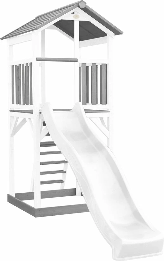 AXI Beach Tower Speeltoestel In Grijs/Wit - Speeltoren Met Zandbak En Witte Glijbaan - FSC Hout - Speelhuis Op Palen Voor De Tuin 18 AXI Beach Tower Speeltoestel In Grijs/Wit - Speeltoren Met Zandbak En Witte Glijbaan - FSC Hout - Speelhuis Op Palen Voor De Tuin - Afbeelding 18