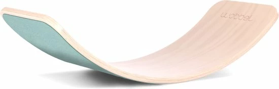 Wobbel Original Lucht (blauw) - Linnen / Whitewash Houten Balance Board Van 90 Cm Met Blauw Wolvilt 6 Wobbel Original Lucht (blauw) - Linnen / Whitewash Houten Balance Board Van 90 Cm Met Blauw Wolvilt - Afbeelding 6