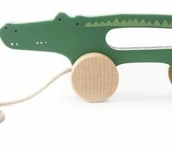 Trixie Houten Trekspeeltje | Mr. Crocodile | Pull Along Toy | Trekauto | Speelgoed