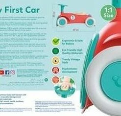 Baby Clementoni - Mijn Eerste Loopauto Speelgoedauto, Looptrainer Speelgoedauto, 12-36 Maanden - 17308 -Duurzamer-speelgoed Winkel 550x237