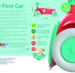 Baby Clementoni - Mijn Eerste Loopauto Speelgoedauto, Looptrainer Speelgoedauto, 12-36 Maanden - 17308 -Duurzamer-speelgoed Winkel 550x239