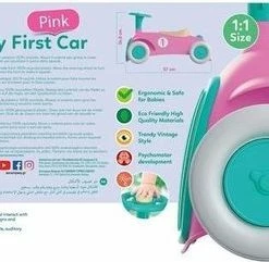 Baby Clementoni - Mijn Eerste Loopauto Roze, Ride On Speelgoedauto, Rijspeelgoed -Duurzamer-speelgoed Winkel 550x241 1