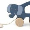Trixie Trekfiguur Mrs. Elephant Junior 10 X 15 X 6 Cm Hout Blauw