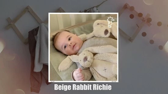 Happy Horse Konijn Richie Rammelaar - Beige - Baby Cadeau 2 Happy Horse Konijn Richie Rammelaar - Beige - Baby Cadeau - Afbeelding 2