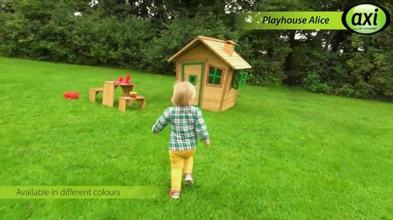 AXI Alice Speelhuis In Bruin/Antraciet - FSC Hout - Speelhuisje Voor De Tuin / Buiten - Tuinhuisje Voor Kinderen - 10 Jaar Garantie! 2 AXI Alice Speelhuis In Bruin/Antraciet - FSC Hout - Speelhuisje Voor De Tuin / Buiten - Tuinhuisje Voor Kinderen - 10 Jaar Garantie! - Afbeelding 2