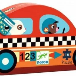 Djeco Kinderpuzzel In Racewagen Doos - 16 Stukjes