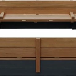 AXI Ella XL Houten Zandbak In Antraciet/Bruin- Met Zitbankjes En Deksel - FSC Hout - 120x120x20cm - Zandbak Voor Kinderen -Duurzamer-speelgoed Winkel 550x320 1