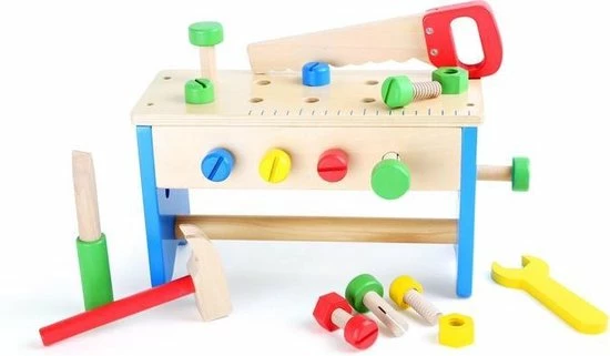 Small Foot Company Small Foot Gereedschapskist En Werkbank 30-delig 1 Small Foot Company Small Foot Gereedschapskist En Werkbank 30-delig