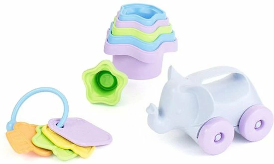 Green Toys Baby Cadeau - Sleutel Rammelaar - Stapelaar - Trekolifant 12 Green Toys Baby Cadeau - Sleutel Rammelaar - Stapelaar - Trekolifant - Afbeelding 12