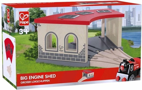 Hape Big Engine Shed E3704 6 Hape Big Engine Shed E3704 - Afbeelding 6
