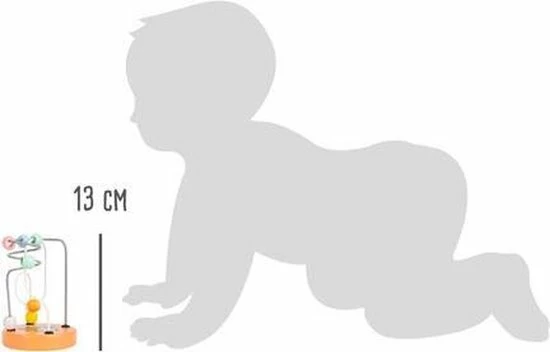Small Foot Company Pastel Wasbeer Kralenspiraal - Houten Speelgoed Vanaf 1 Jaar 3 Small Foot Company Pastel Wasbeer Kralenspiraal - Houten Speelgoed Vanaf 1 Jaar - Afbeelding 3