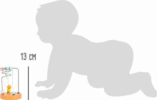 Small Foot Company Pastel Wasbeer Kralenspiraal - Houten Speelgoed Vanaf 1 Jaar 4 Small Foot Company Pastel Wasbeer Kralenspiraal - Houten Speelgoed Vanaf 1 Jaar - Afbeelding 4