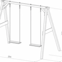 AXI Dubbele Houten Schommel In Bruin - FSC Hout - Vrijstaande Schommelset Met 2 Houten Schommelzitjes - Schommelset Voor Kinderen - 10 Jaar Garantie! -Duurzamer-speelgoed Winkel 550x357 8