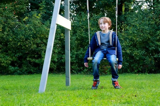 AXI Houten Schommelzitje - Schommel Met Ophangringen En Stelachten In Gegalvaniseerd Staal 5 AXI Houten Schommelzitje - Schommel Met Ophangringen En Stelachten In Gegalvaniseerd Staal - Afbeelding 5