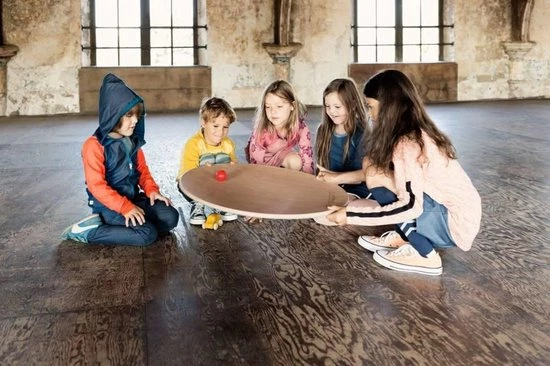 Wobbel 360 - Blank Gelakt Balansbord Ecovilt Muis 9 Wobbel 360 - Blank Gelakt Balansbord Ecovilt Muis - Afbeelding 9