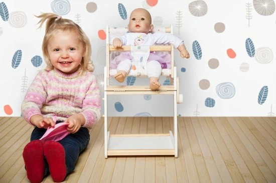 Merkloos Poppenstoel ''Little Button'' - Houten Speelgoed Vanaf 3 Jaar 6 Merkloos Poppenstoel ''Little Button'' - Houten Speelgoed Vanaf 3 Jaar - Afbeelding 6