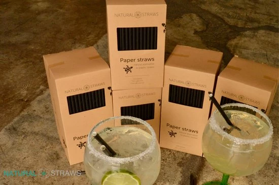 Natural Tableware Natural Straws Papieren Rietjes - Zwart - 250 Stuks - 20 Cm - 100% Composteerbaar 2 Natural Tableware Natural Straws Papieren Rietjes - Zwart - 250 Stuks - 20 Cm - 100% Composteerbaar - Afbeelding 2