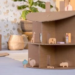 Kartonnen Poppenhuis Rond - Cadeau Van Duurzaam Karton - Hobbykarton - KarTent -Duurzamer-speelgoed Winkel 550x376 10