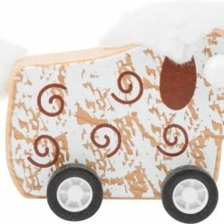Small Foot Company Small Foot Houten Duwfiguur Schaap Blank/wit 11 X 4,5 Cm