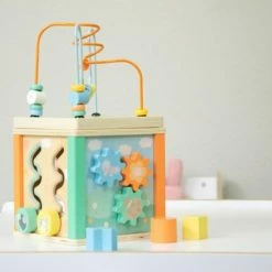 Small Foot Company Small Foot - Motor Activity Cube Pastel -Duurzamer-speelgoed Winkel 550x382 9