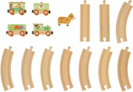 Janod Story ? Boerderij Trein Met Rails 5 Janod Story ? Boerderij Trein Met Rails - Afbeelding 5