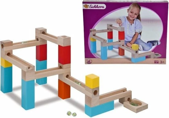 Eichhorn Knikkerbaan 27-delig - Hout 1 Eichhorn Knikkerbaan 27-delig - Hout