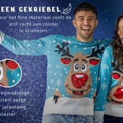 JAP Christmas JAP Foute Kersttrui - Rudolf Het Rendier - Kerstcadeau - Voor Kinderen - Kerst - 5/6 Jaar - Licht Blauw -Duurzamer-speelgoed Winkel 550x385 8