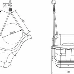 AXI Baby Schommel In Grijs/Wit Met Zitje In Grijs/Wit - FSC Hout - Babyschommel Voor Kindjes Van 9-36 Maanden - Met 4 Grondankers -Duurzamer-speelgoed Winkel 550x392 4