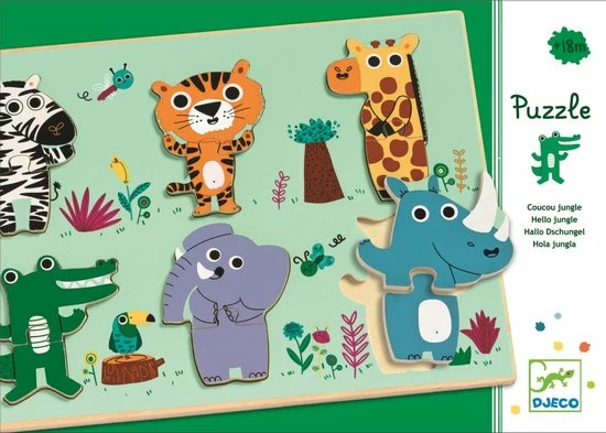 Djeco Koekoek Krokodil - 12 Stukjes 5 Djeco Koekoek Krokodil - 12 Stukjes - Afbeelding 5