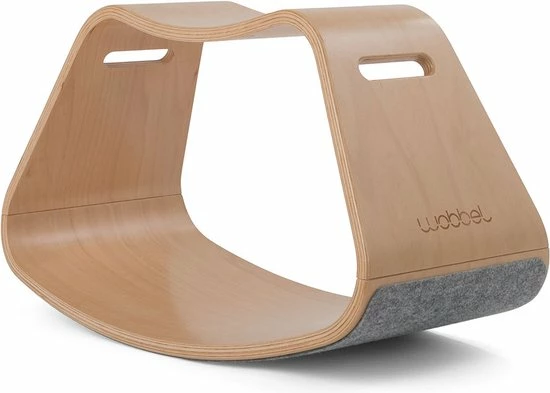Wobbel Up Baby Muis - Houten Balans Zitje Met Lichtgrijs Persvilt - Zithoogte 32.5 Cm 1 Wobbel Up Baby Muis - Houten Balans Zitje Met Lichtgrijs Persvilt - Zithoogte 32.5 Cm