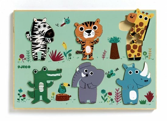 Djeco Koekoek Krokodil - 12 Stukjes 2 Djeco Koekoek Krokodil - 12 Stukjes - Afbeelding 2