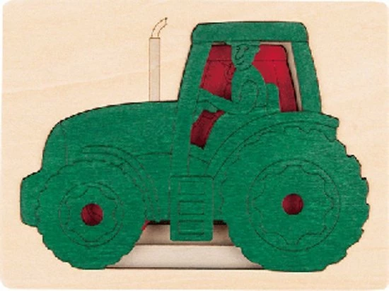 Hape Vormenpuzzel Five Tractors Junior Hout 6-delig 1 Hape Vormenpuzzel Five Tractors Junior Hout 6-delig