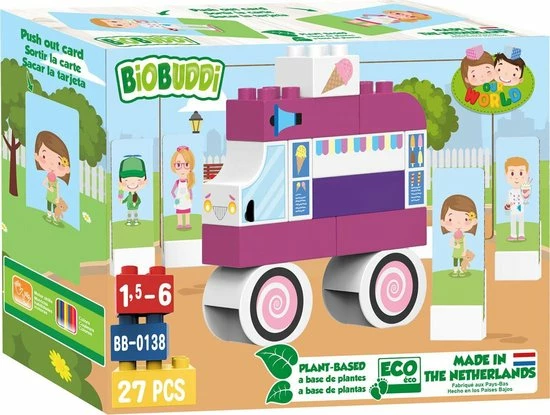 BiOBUDDi Plantaardig Bouwspeelgoed IJscokar - 27-delig 9 BiOBUDDi Plantaardig Bouwspeelgoed IJscokar - 27-delig - Afbeelding 9