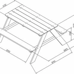 Sunny Dave Picknicktafel In Bruin - Multifunctonele Picknick Tafel Voor Kinderen - FSC Hout - 89x89x50cm 8 Sunny Dave Picknicktafel In Bruin - Multifunctonele Picknick Tafel Voor Kinderen - FSC Hout - 89x89x50cm -Duurzamer-speelgoed Winkel 550x425 12