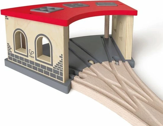 Hape Big Engine Shed E3704 1 Hape Big Engine Shed E3704