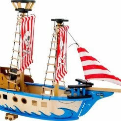 Small Foot Company Small Foot Piratenschip Jack Hout Rood 67 X 52 Cm