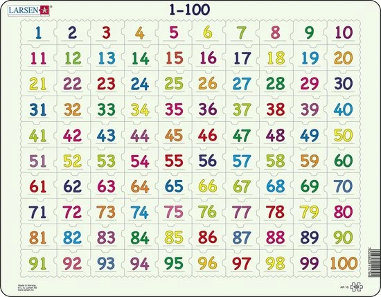 Larsen Legpuzzel Maxi Leren Tellen - 100 Stukjes 3 Larsen Legpuzzel Maxi Leren Tellen - 100 Stukjes - Afbeelding 3