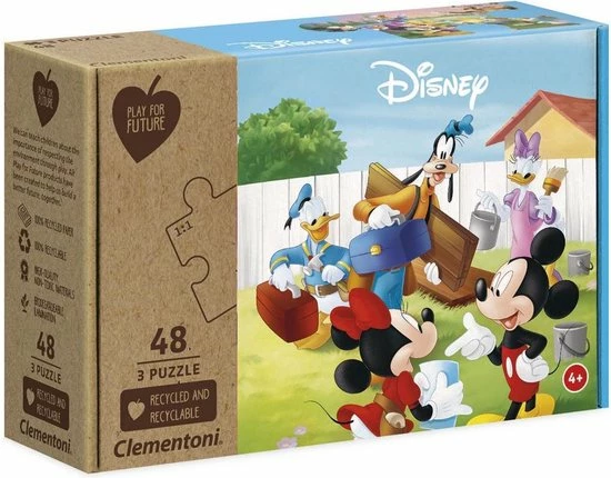 Disney Legpuzzel Mickey Junior 3-in-1 Karton 144 Stukjes 5 Disney Legpuzzel Mickey Junior 3-in-1 Karton 144 Stukjes - Afbeelding 5