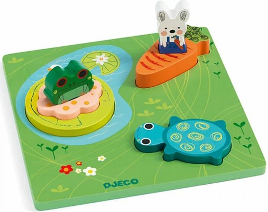 Djeco 1, 2, 3 Froggy - 6 Stukjes 1 Djeco 1, 2, 3 Froggy - 6 Stukjes