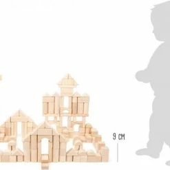 Small Foot Company Small Foot - Natural Wooden Building Blocks, Pack Of 200 In Bag -Duurzamer-speelgoed Winkel 550x441 6