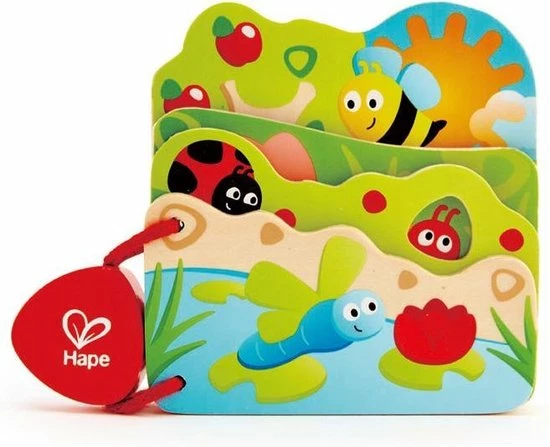 Hape Houten Babyboekje Insecten 16 X 12,5 Cm 1 Hape Houten Babyboekje Insecten 16 X 12,5 Cm