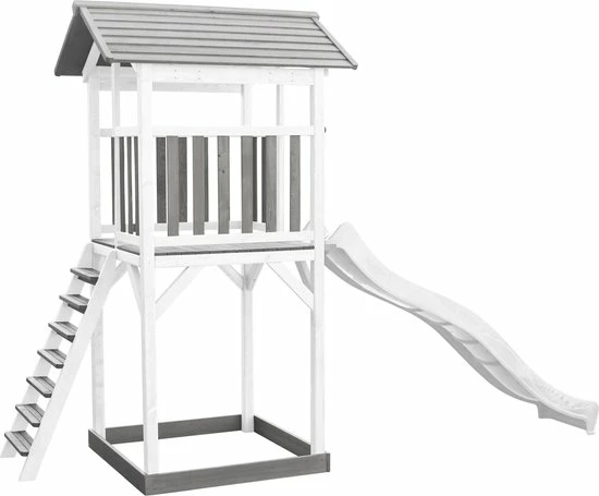 AXI Beach Tower Speeltoestel In Grijs/Wit - Speeltoren Met Zandbak En Witte Glijbaan - FSC Hout - Speelhuis Op Palen Voor De Tuin 19 AXI Beach Tower Speeltoestel In Grijs/Wit - Speeltoren Met Zandbak En Witte Glijbaan - FSC Hout - Speelhuis Op Palen Voor De Tuin - Afbeelding 19