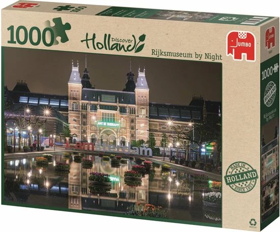 Jumbo Premium Collection Puzzel Amsterdam Rijksmuseum By Night - Legpuzzel - 1000 Stukjes 6 Jumbo Premium Collection Puzzel Amsterdam Rijksmuseum By Night - Legpuzzel - 1000 Stukjes - Afbeelding 6